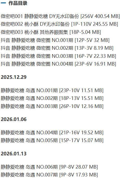 静静爱吃糖 – 微密圈写真&视频合集【持续更新中】-1
