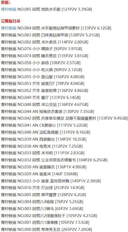 青柠映画 – 写真图片合集【持续更新中】